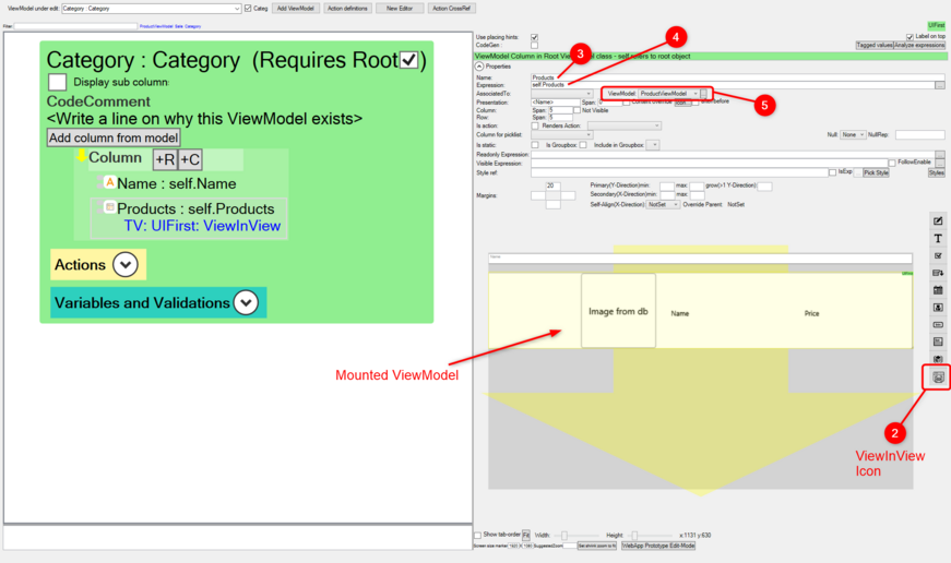 Example of ViewInView feature