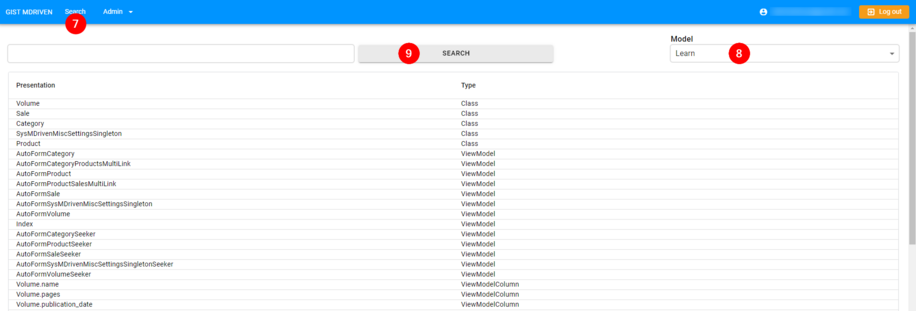 Steps 7 to 9 for Web Model Meta Viewer