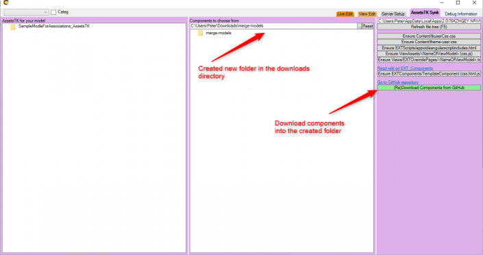 Download components into new folder